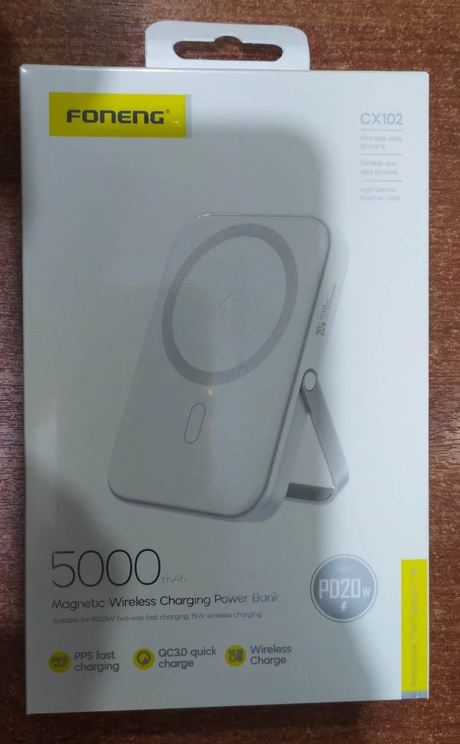 Power Bank FONENG CX102 5000 mAh – Magnético + Carga inalámbrica 15 W — imagen 2