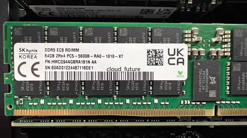 RAM SK Hynix 64GB DDR5 5600MHz RDIMM PC5-5600B-RA0 PARA SERVIDOR — imagen 2