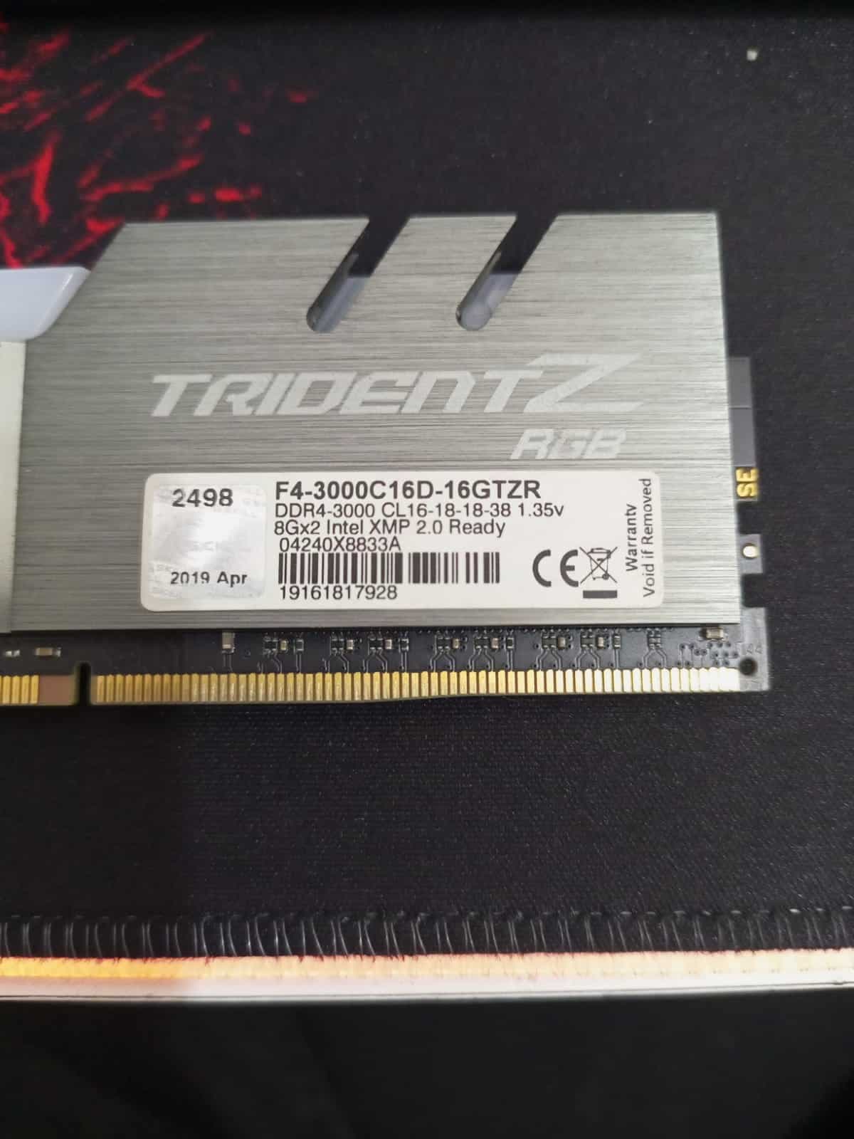 Memoria RAM G.Skill Trident Z RGB 8GB (1x8GB) DDR4-3000 CL16 — imagen 3
