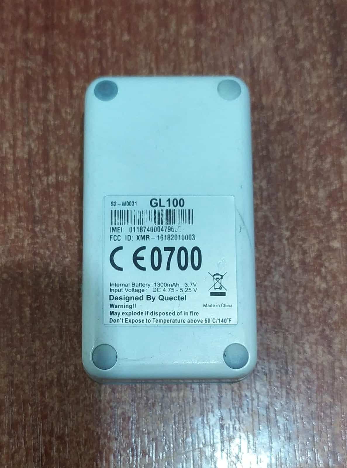 Rastreador GPS Queclink GL100 (S2-W0031) GSM/GPRS 1300mAh Para Vehículos y Activos — imagen 4