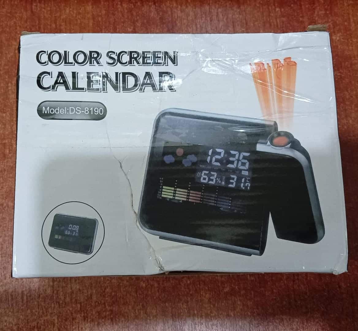 Reloj Despertador Digital DS-8190 con Proyector, Temperatura, Humedad y Calendario — imagen 1