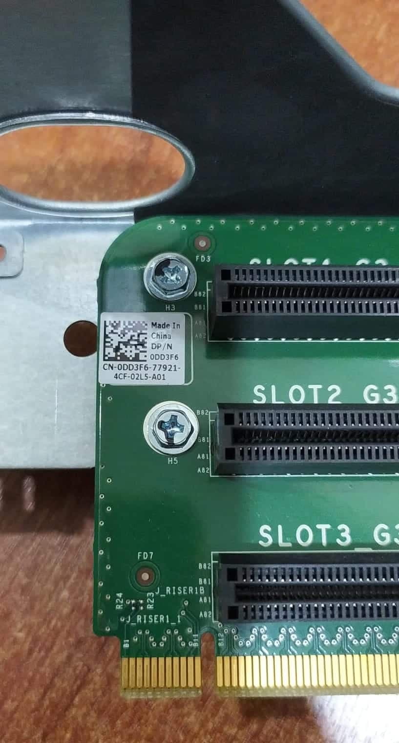 Riser Card Dell 01JDX6 / 0DD3F6 (3‑Slots PCIe) con Cage – Compatible PowerEdge R720/R720XD — imagen 5