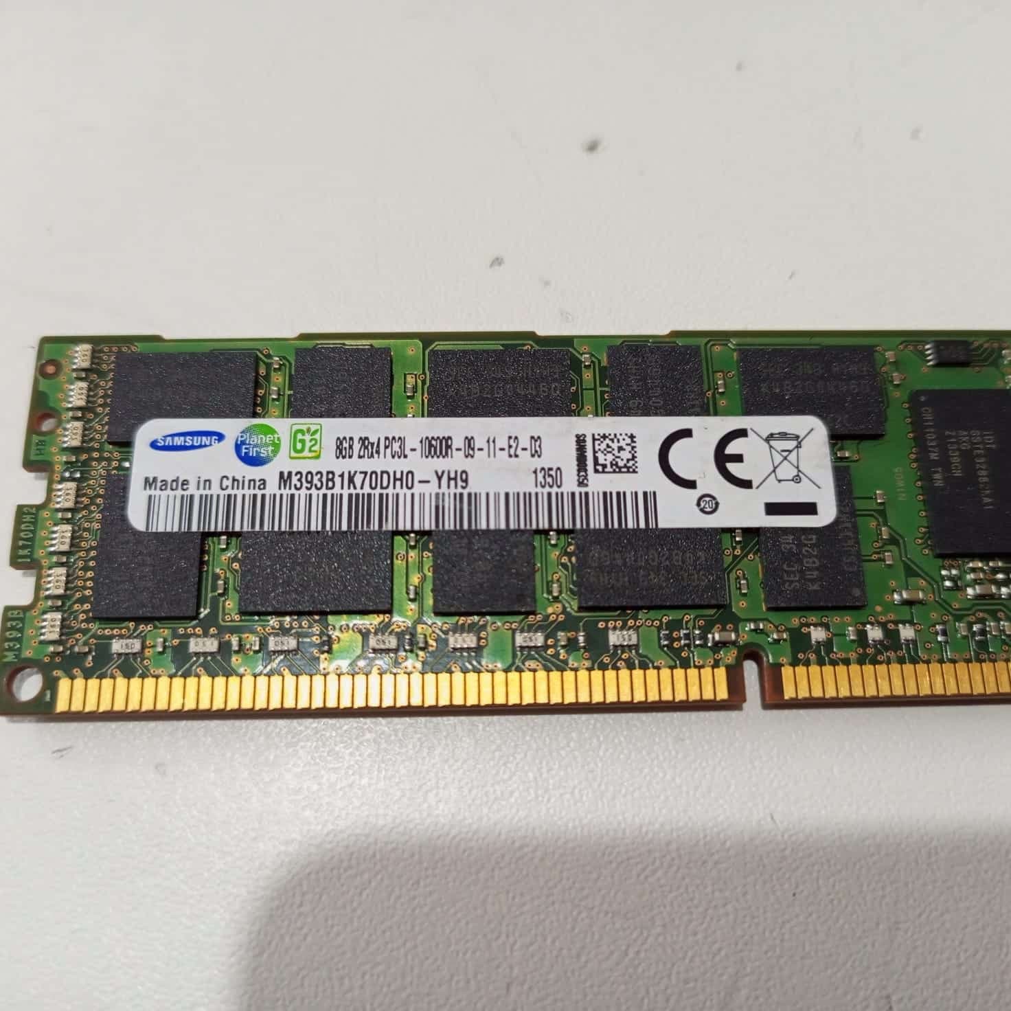 Samsung 8GB DDR3L 2Rx4 PC3L-10600R M393B1K70DH0-YH9 ECC Registered - Servidor MEMORIA RAM — imagen 2