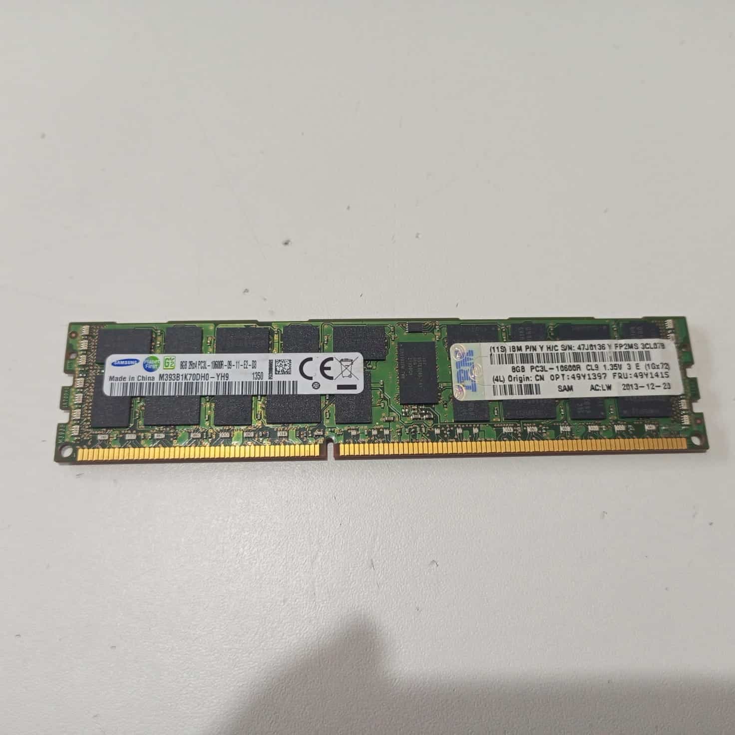 Samsung 8GB DDR3L 2Rx4 PC3L-10600R M393B1K70DH0-YH9 ECC Registered - Servidor MEMORIA RAM — imagen 1