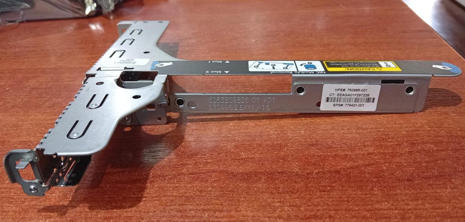 Soporte Elevador PCI HP DL360 Gen9 Riser Cage 750685-001 / 775421-001 (Sin Tarjeta) — imagen 3
