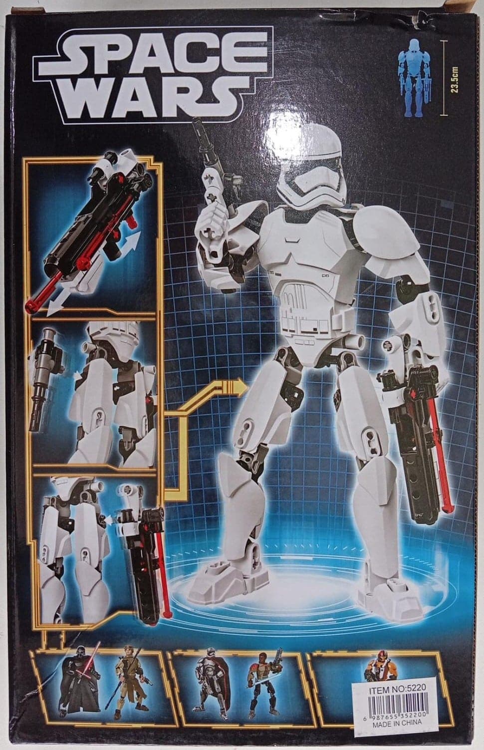 Stormtrooper Space Wars armable tipo Lego 81 Piezas 23.5cm (Modelo 605-2) — imagen 3