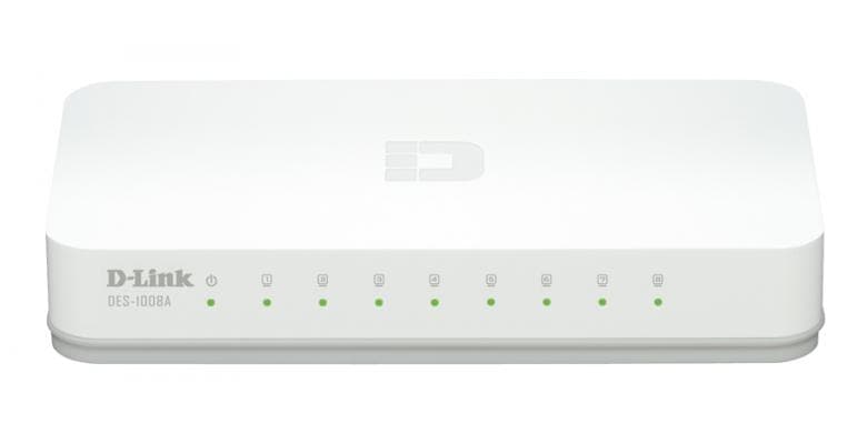 Switch de Red D-Link DES-1008A 8 Puertos 10/100 Mbps Blanco — imagen 2