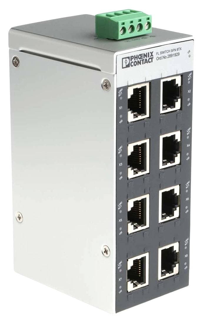 SWITCH INDUSTRIAL ETHERNET 8 PUERTOS-PHOENIX CONTAC FL SFN 8TX — imagen 1