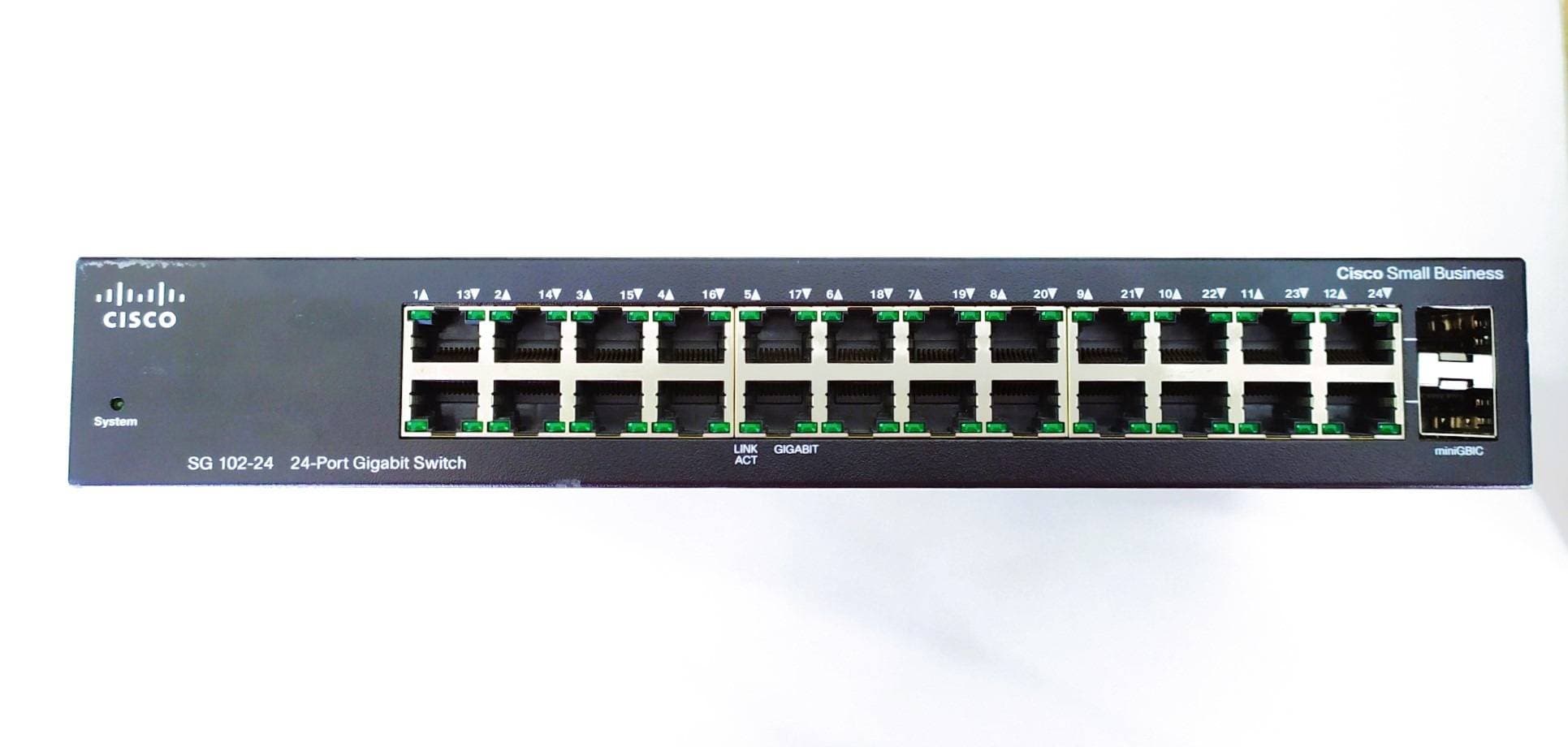 SWITCH SEMINUEVO СISCO SMALL BUSINESS SG 102-24 NO ADMINISTRABLE — imagen 3
