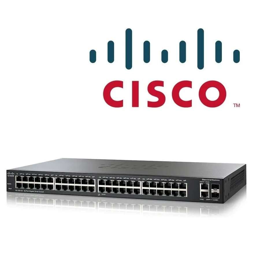SWITCH SEMINUEVO CISCO SG200-50 ADMINISTRABLE L2 DE 48 PUERTOS GIGABIT — imagen 1
