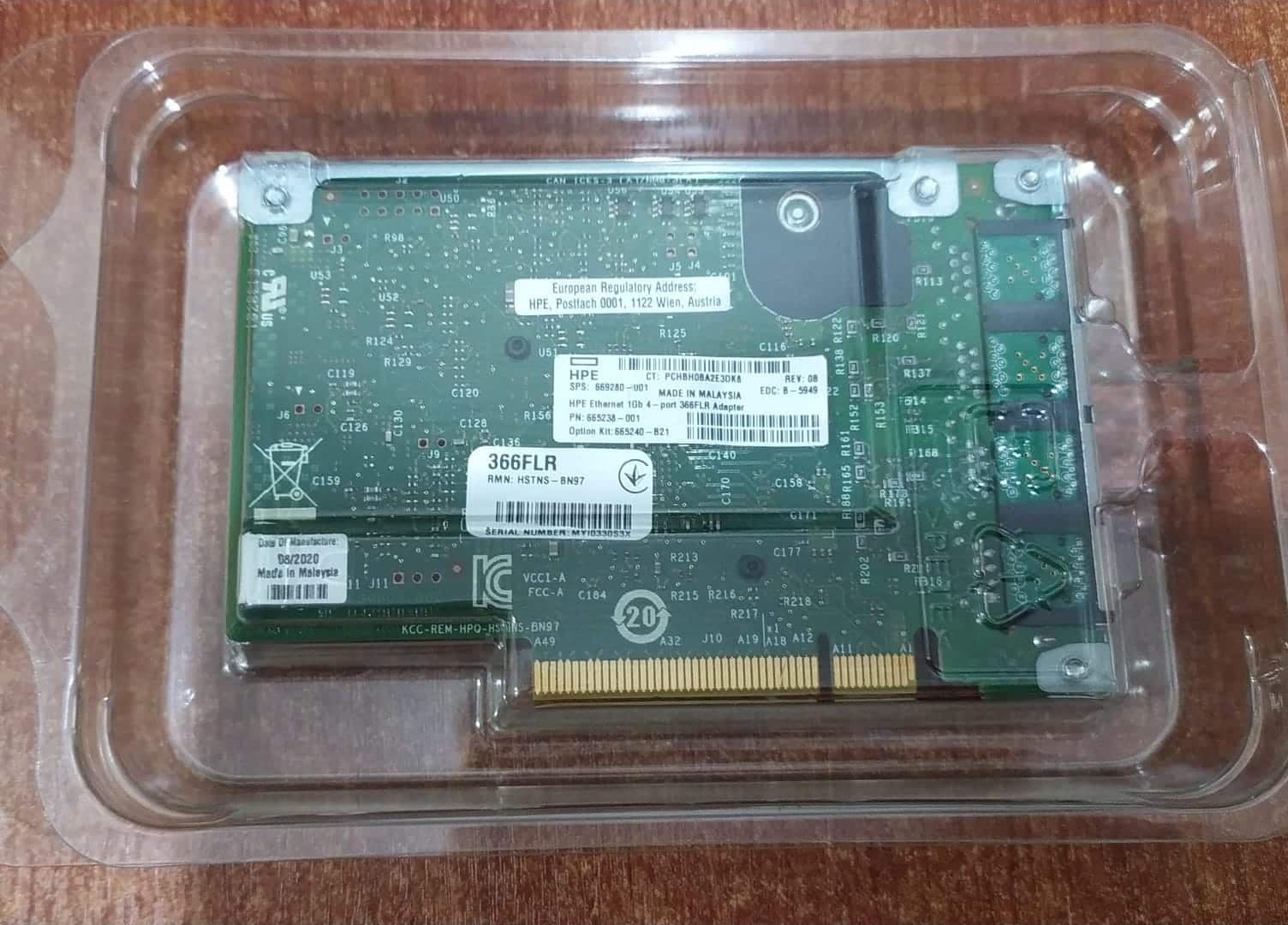 Tarjeta de red HP 366FLR (HSTNS‑BN97 / SPS 669280‑001) – 1 Gb 4 puertos – FlexLOM – Seminuevo — imagen 3