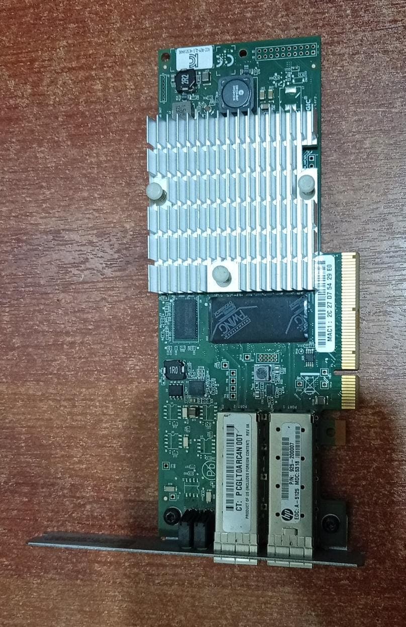 Tarjeta de Red HP 925‑200007 Dual Port 10Gb SFP+ PCIe para Servidores / iSCSI / FCoE — imagen 1