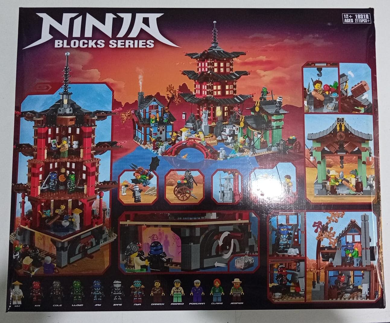 Templo de Airjitzu Ninjago armable tipo Lego 2115 Piezas 45cmX50cm (modelo: 10318) — imagen 3