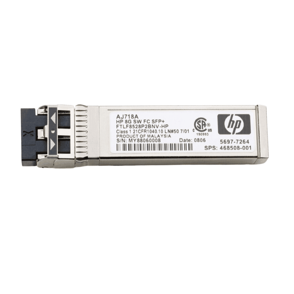 Transceptor HPE AJ718A 8G FC SFP+ (850 nm) – Seminuevo – SPS 468508‑002 — imagen 1