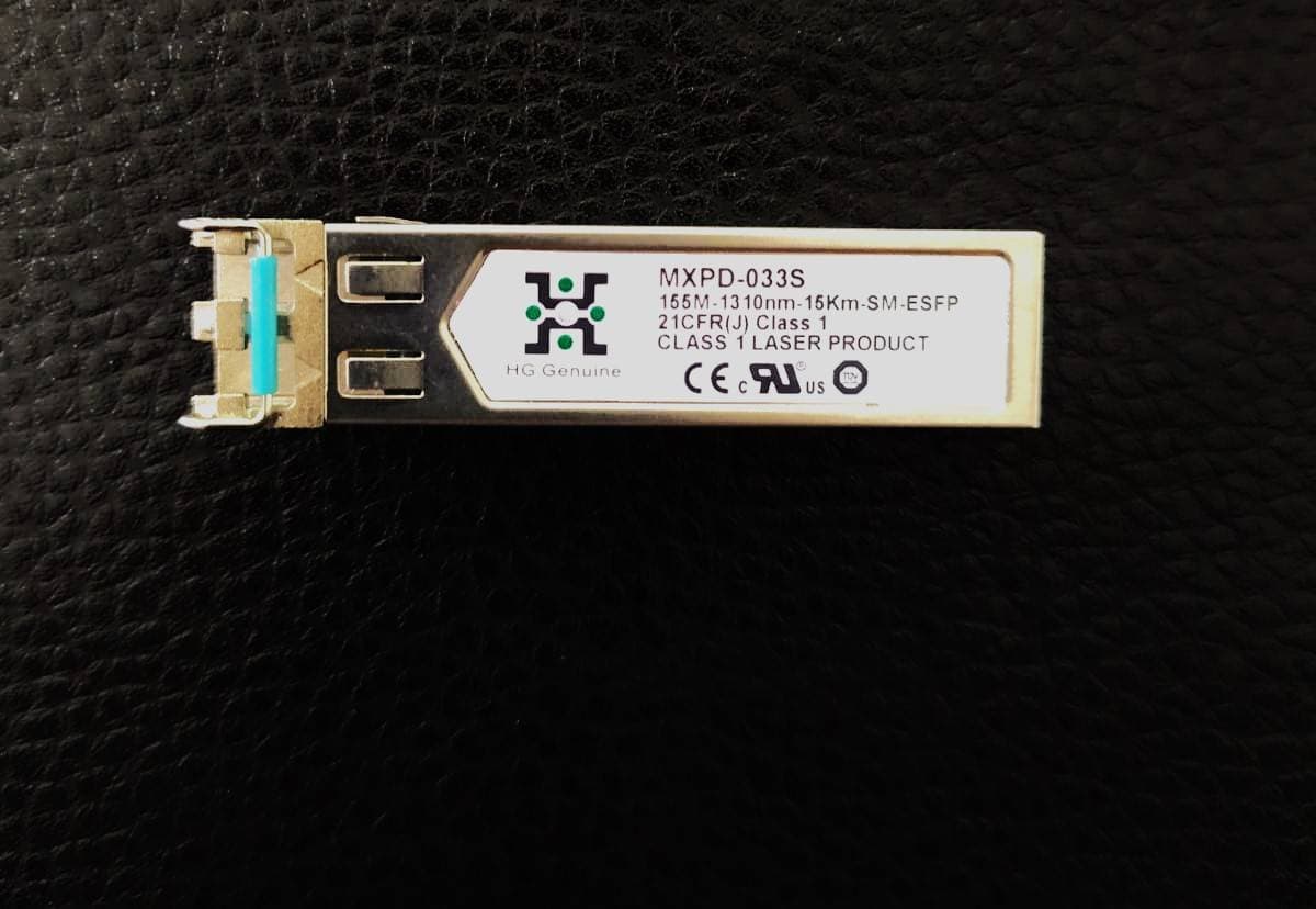 TRANSCEPTOR ÓPTICO MÓDULO DE FIBRA SFP HG GENUINE MXPD-033S-F 155M-1310NM-15KM — imagen 2