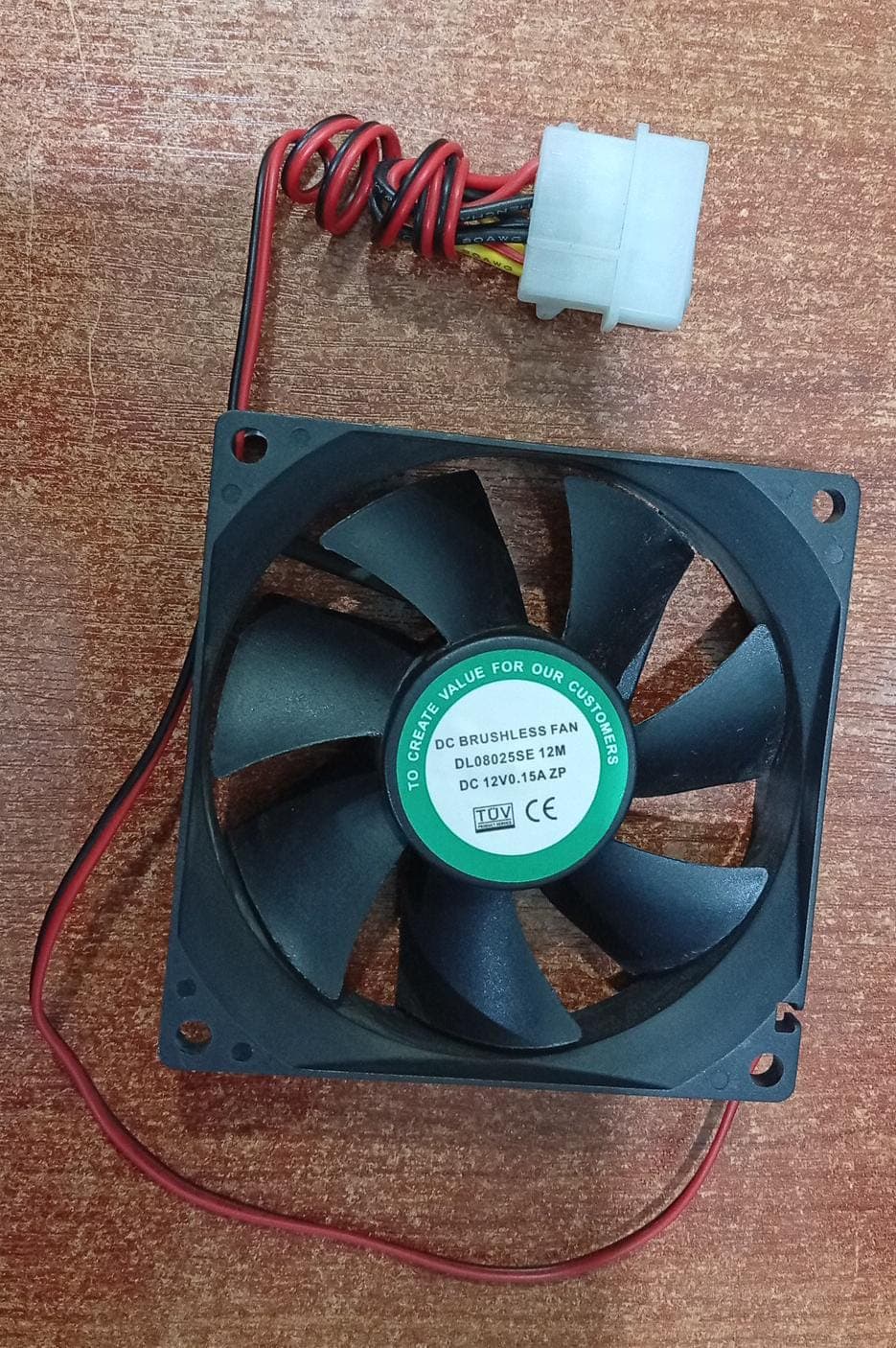 Ventilador DC Brushless DL08025SE 12V 0.15A 80x80x25mm 3 Pines — imagen 1
