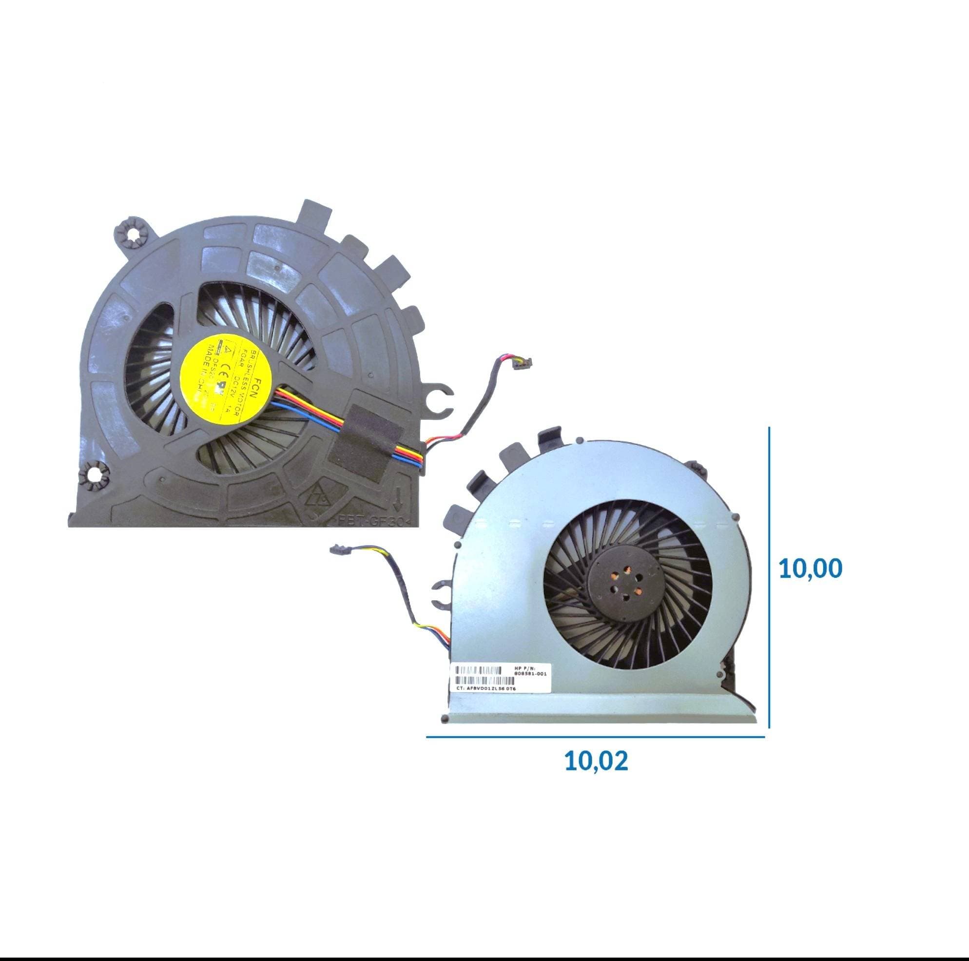 VENTILADOR FAN COOLER HP AIO PROONE 400 G2 G3 808581-001 — imagen 1