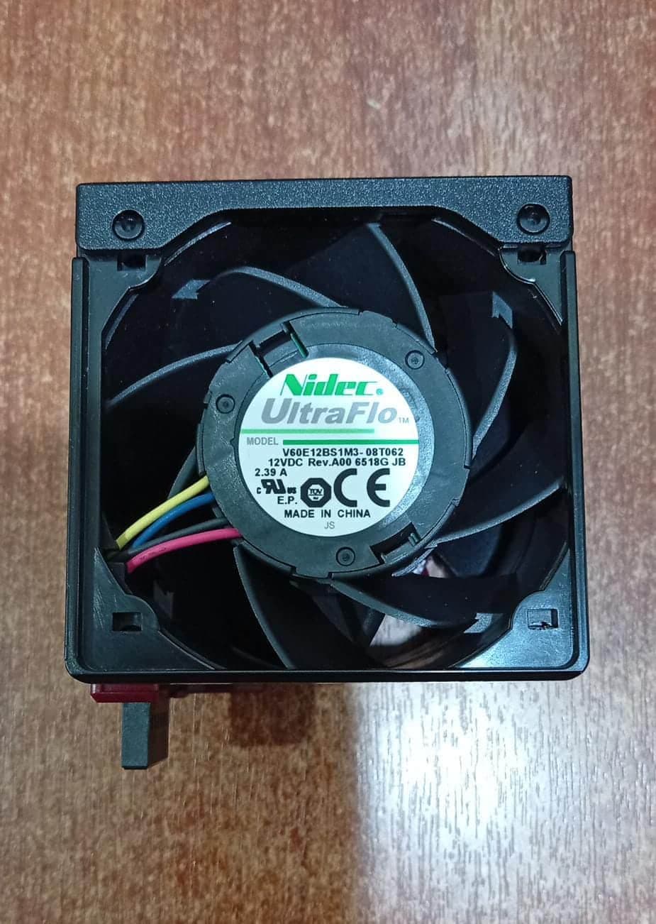 Ventilador Nidec UltraFlo V60E12BS1M3-08T062 12V 2.39A para HPE ProLiant DL160 G9, DL180 G9 — imagen 1