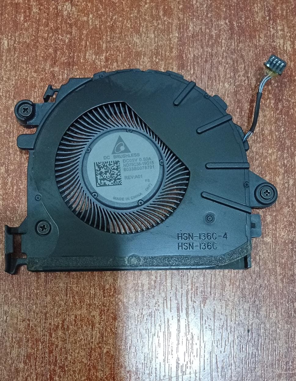 Ventilador portátil Delta Electronics ND75C38‐19G15 / 6033B0078701 – para HP EliteBook / ZBook — imagen 1